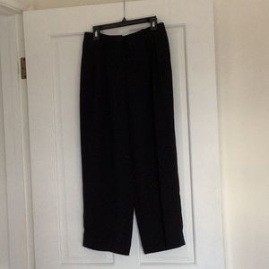 Black wide leg mid calf pants